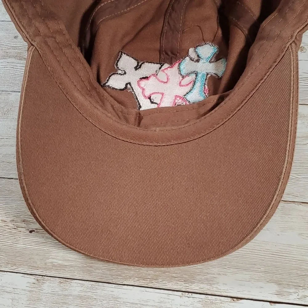 M&F Western Products Ladies Rhinestone Crosses Pony‎ Hair Fur Baseball Cap Hat